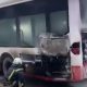 В Каменском на ходу загорелся маршрутный автобус