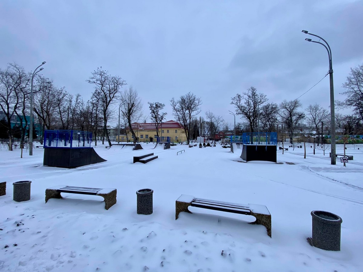 Как выглядит заснеженный центральный парк в Покрове (фото)