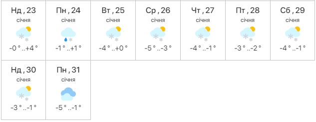 Какая погода будет в Никополе в январе – прогноз на месяц