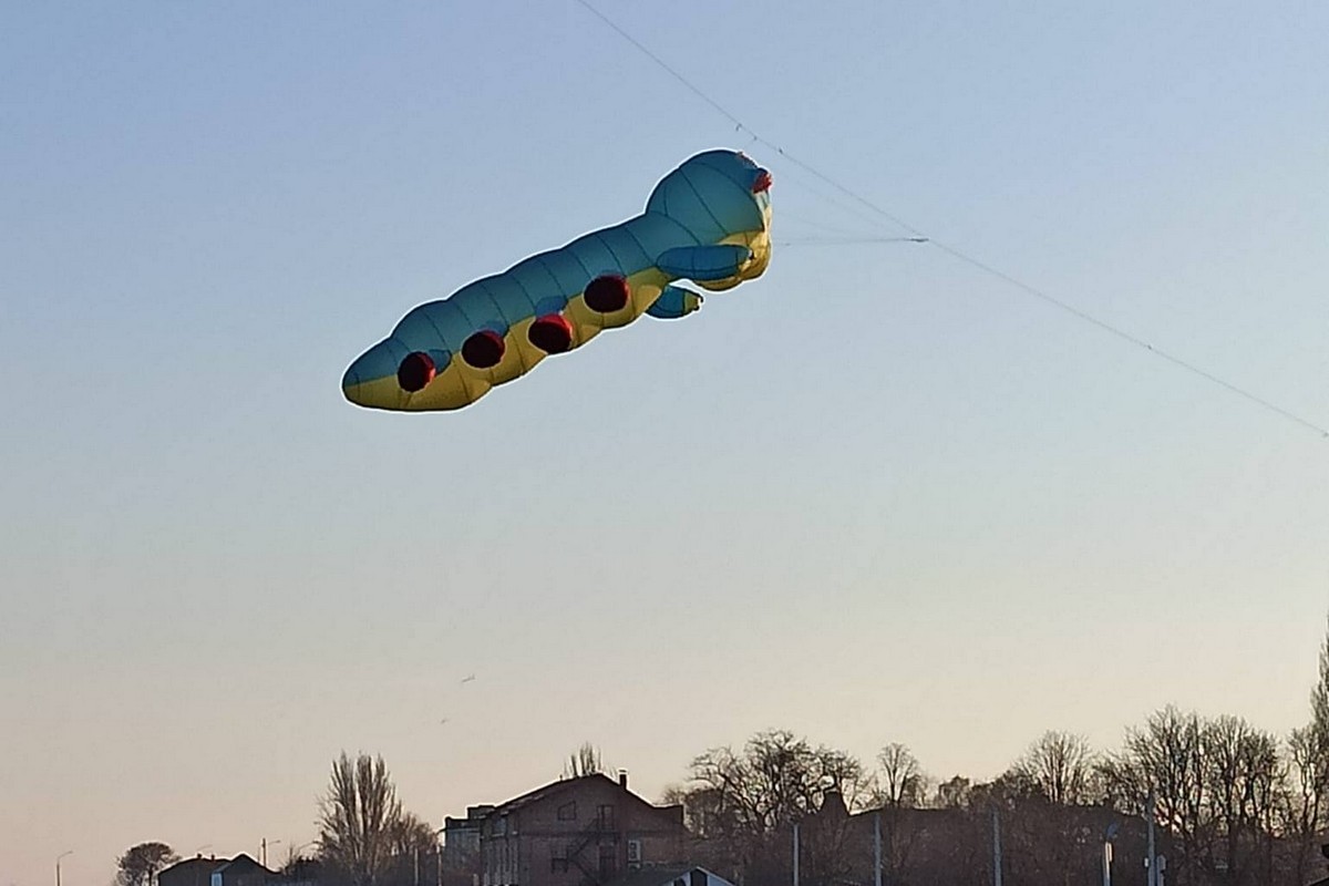 У небі над Нікополем літала 5-метрова сороконіжка (фото)