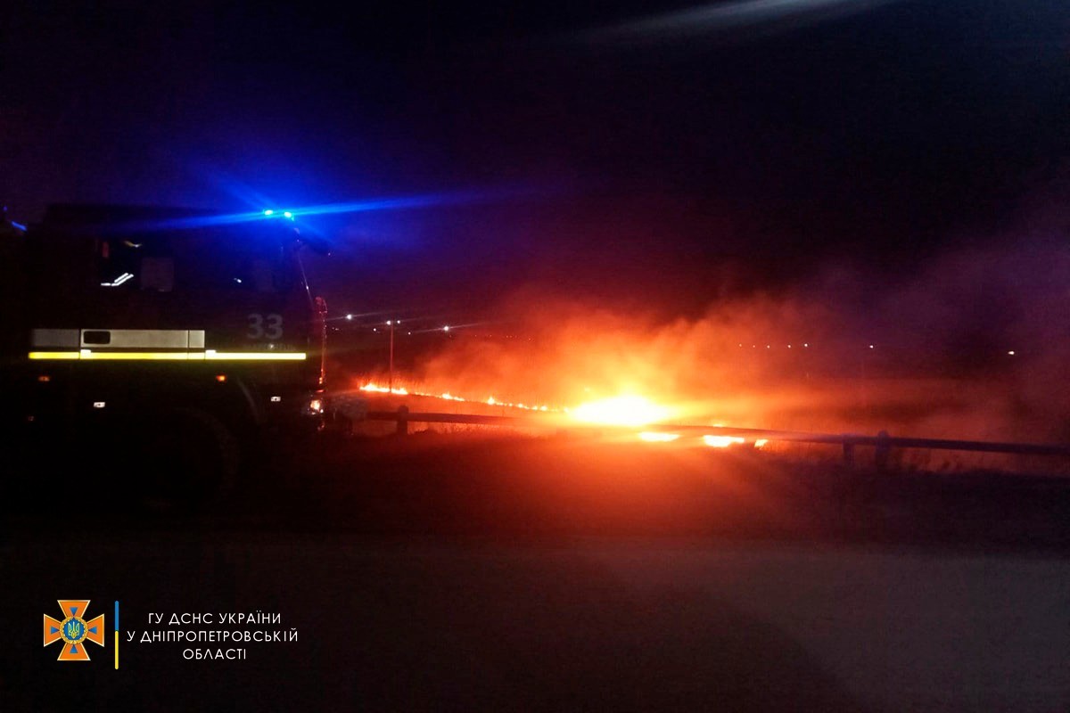 Возле Никополя 19 февраля произошло два пожара