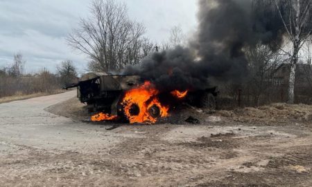 Вражеская колонна, что двигалась в сторону Никополя, догорает – Евгений Евтушенко