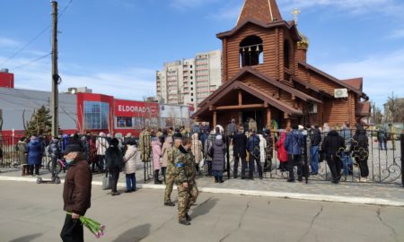 В Никополе провели в последний путь капитана Сергея Хорошилова (фото, видео)