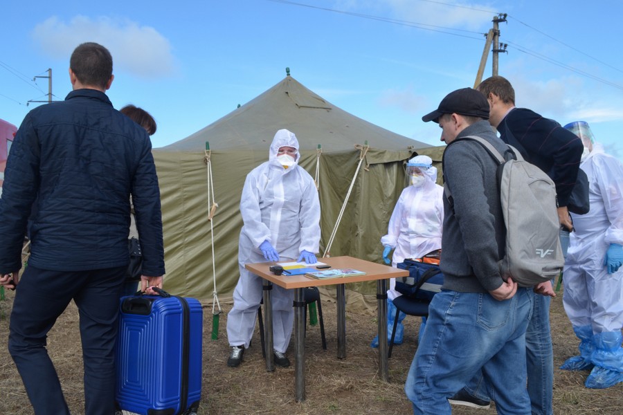 У Покрові провели тренування з евакуації населення на випадок аварії на ЗАЕС