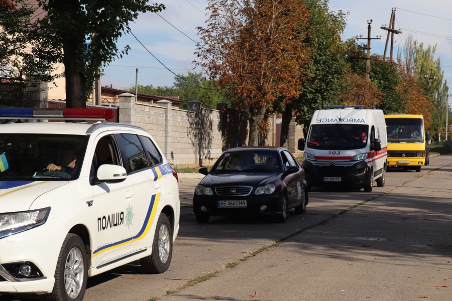 У Покрові провели тренування з евакуації населення на випадок аварії на ЗАЕС