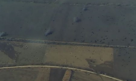 Відео знищення на Запоріжжі ворожої піхоти, яка «наступала» у зворотному напрямку
