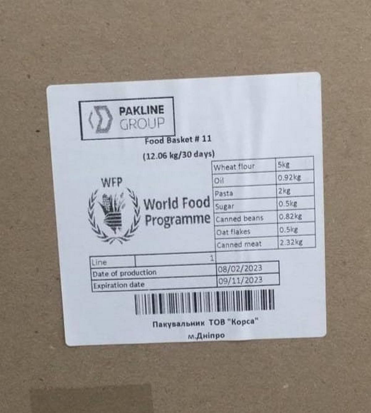 Щодо вмісту коробки з продуктами харчування від ООН – коментар начальника Нікопольської РВА