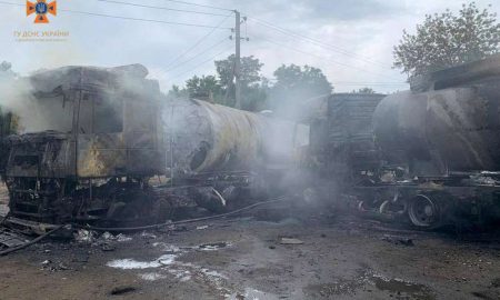 На Дніпропетровщині загорілись чотири бензовози (фото)