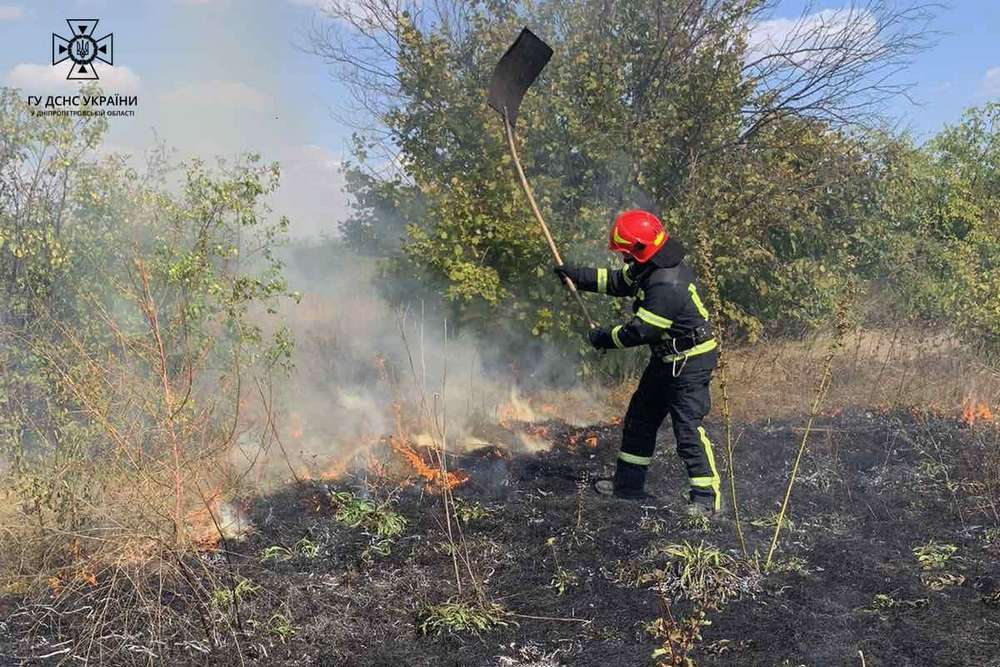 Рятувальники гасили 30 пожеж на Нікопольщині і ще в чотирьох районах області