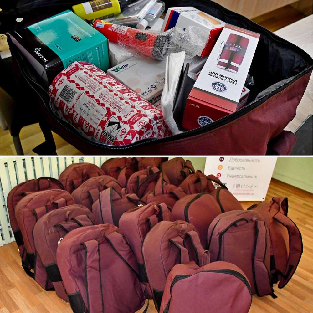 Нікопольські заклади освіти отримали рюкзаки з наборами першої допомоги отримали від Червоного Хреста