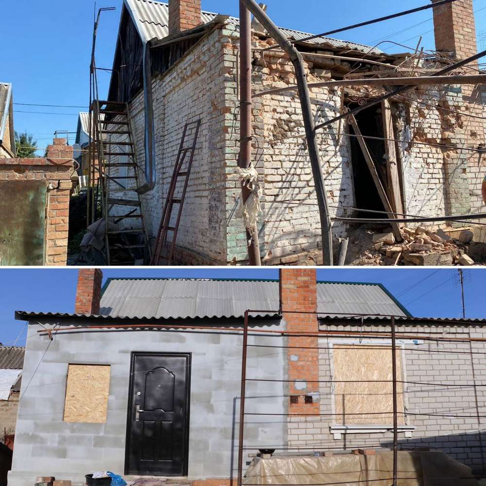 У Нікополі в новому році продовжують ремонти пошкоджених обстрілами будинків