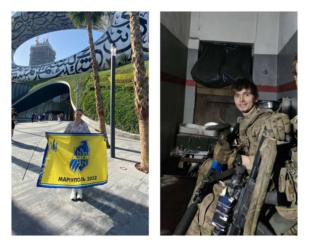 «Мій брат досі у полоні»: гімнастка з Нікополя розгорнула прапор бригади «Азов» під час змагань у Дубаї