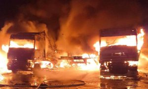У Нікополі горіли вантажівки, у Дніпрі четверо поранених – важка ніч 26 лютого на Дніпропетровщині