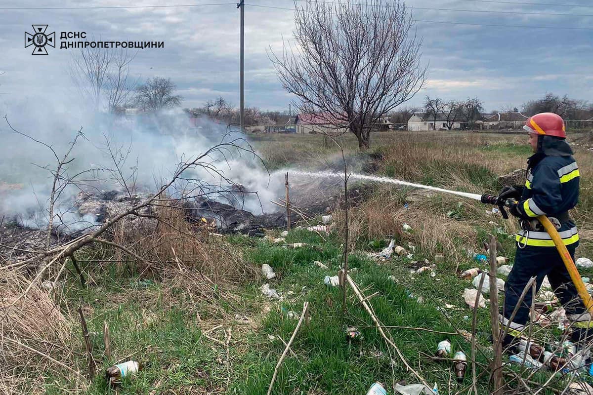 Пожежі на Дніпропетровщині не припиняються