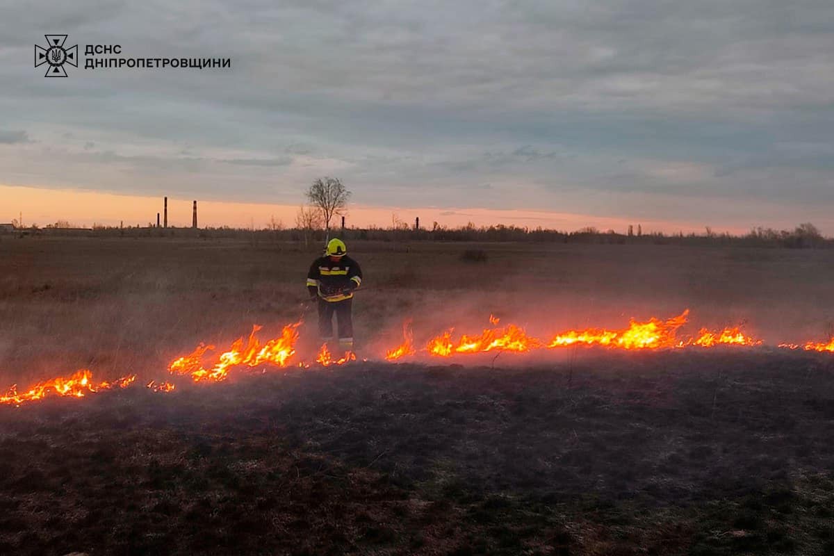 Пожежі на Дніпропетровщині не припиняються