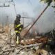 У Нікополі внаслідок обстрілу виникла пожежа у житловому секторі