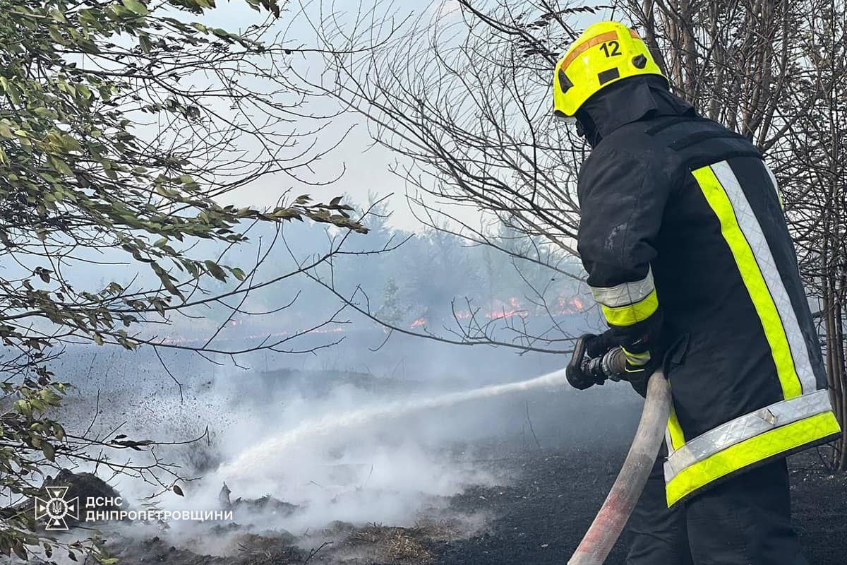 На Дніпропетровщині за добу сталося 77 пожеж