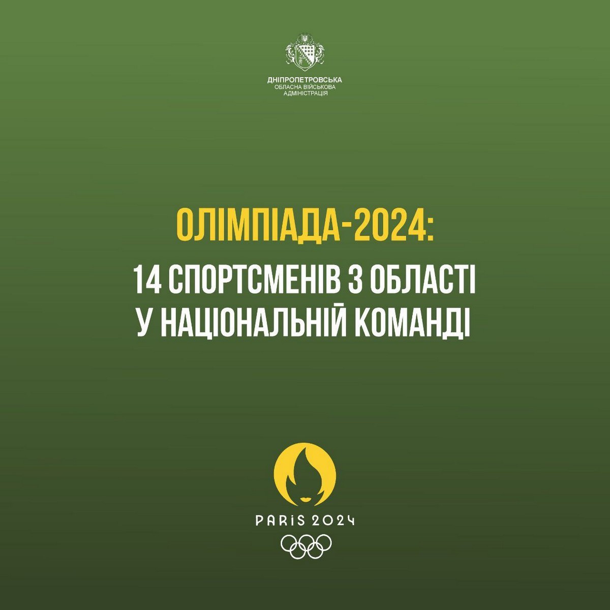 14 спортсменів з Дніпропетровщини їдуть на Олімпіаду, а плавчиня з Кам’янського несла вогонь