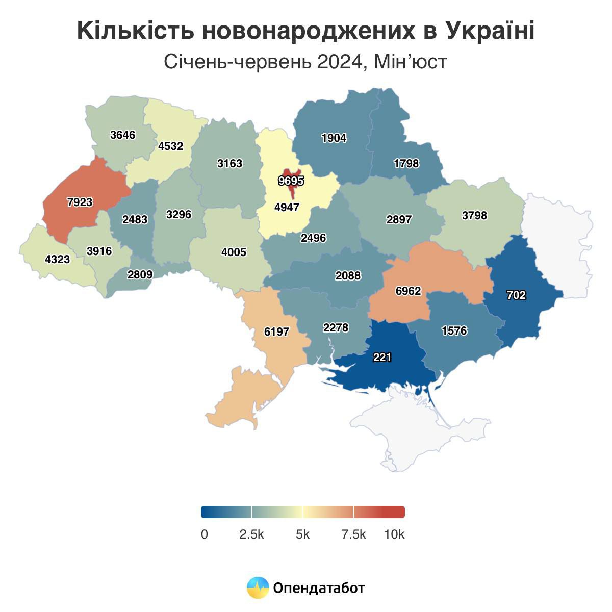 Дніпропетровщина у ТОП-3 за кількістю новонароджених