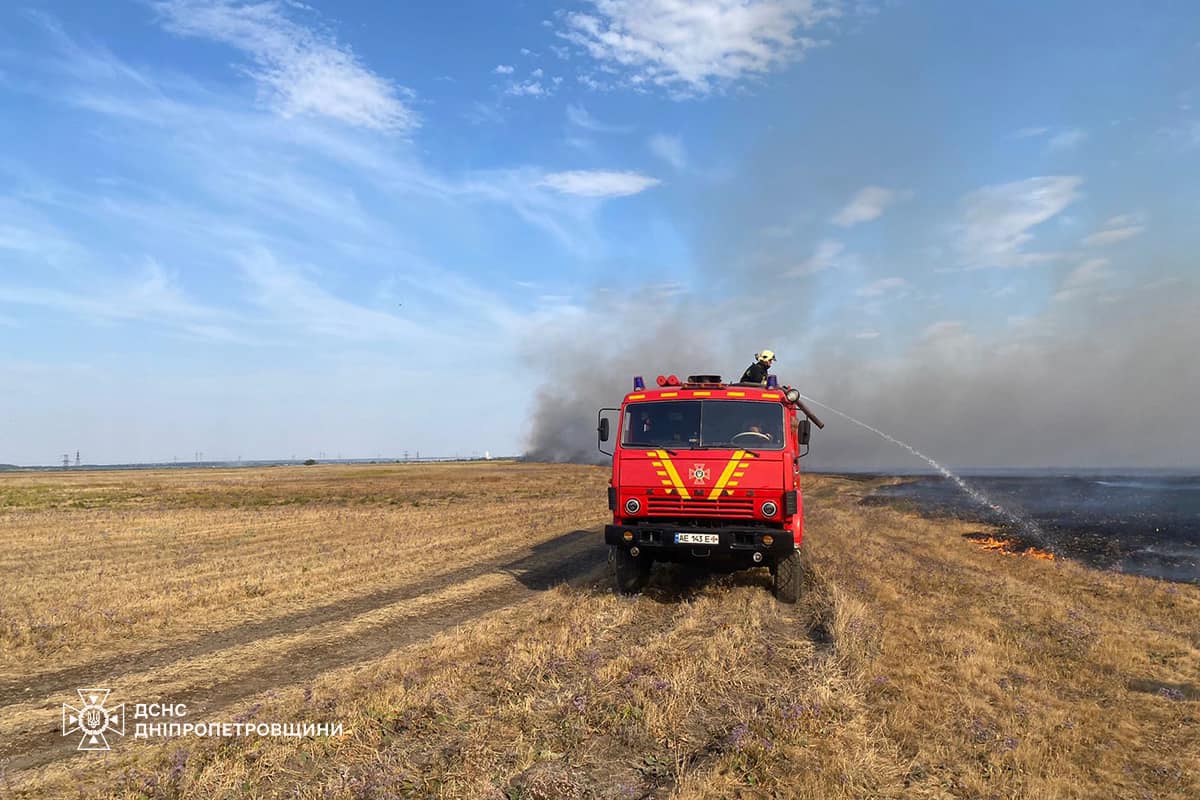 На Дніпропетровщині за добу вигоріло 149 га екосистем (фото)