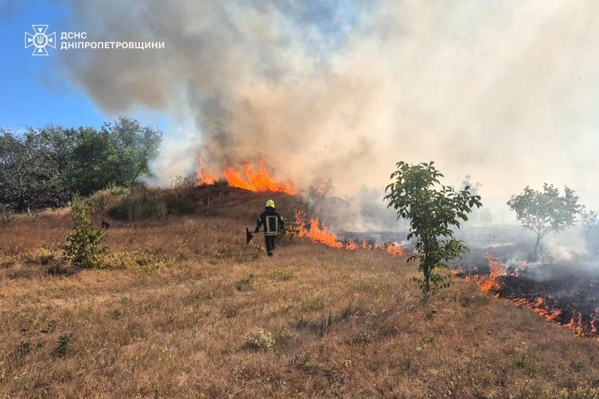 На Дніпропетровщині не вщухають пожежі в екосистемах