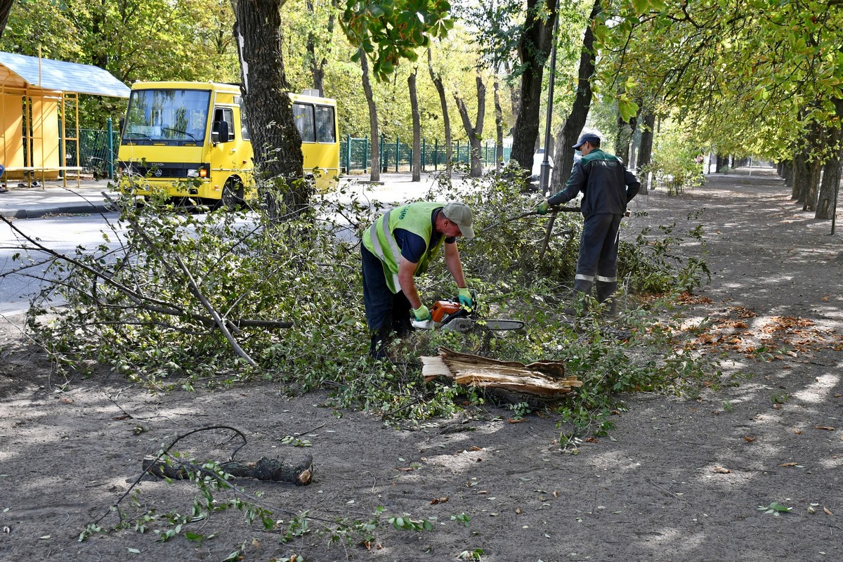 Працюють у скверах і парках: чим у Нікополі 19 вересня займаються комунальники (фото)