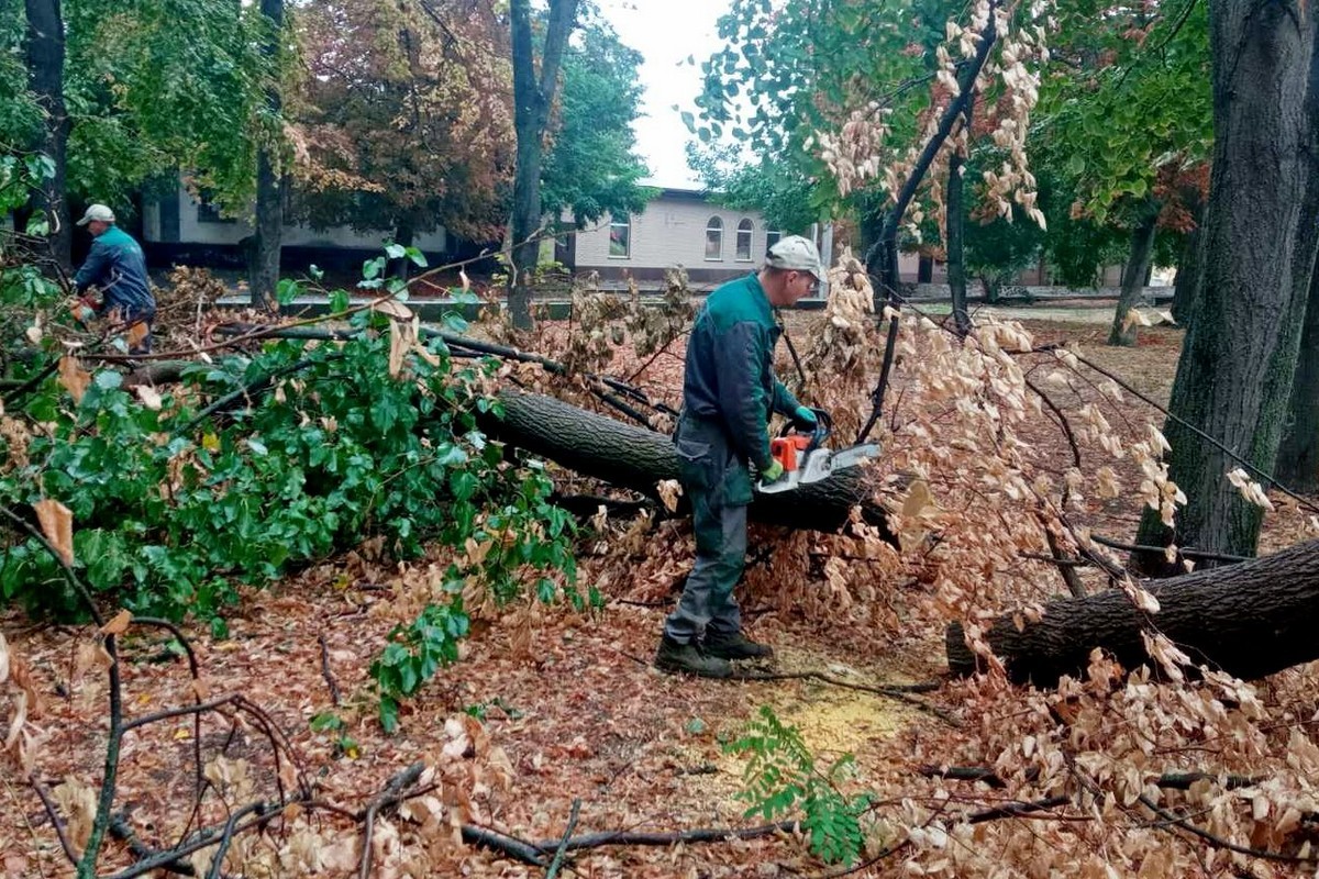 Працюють у скверах і парках: чим у Нікополі 19 вересня займаються комунальники (фото)