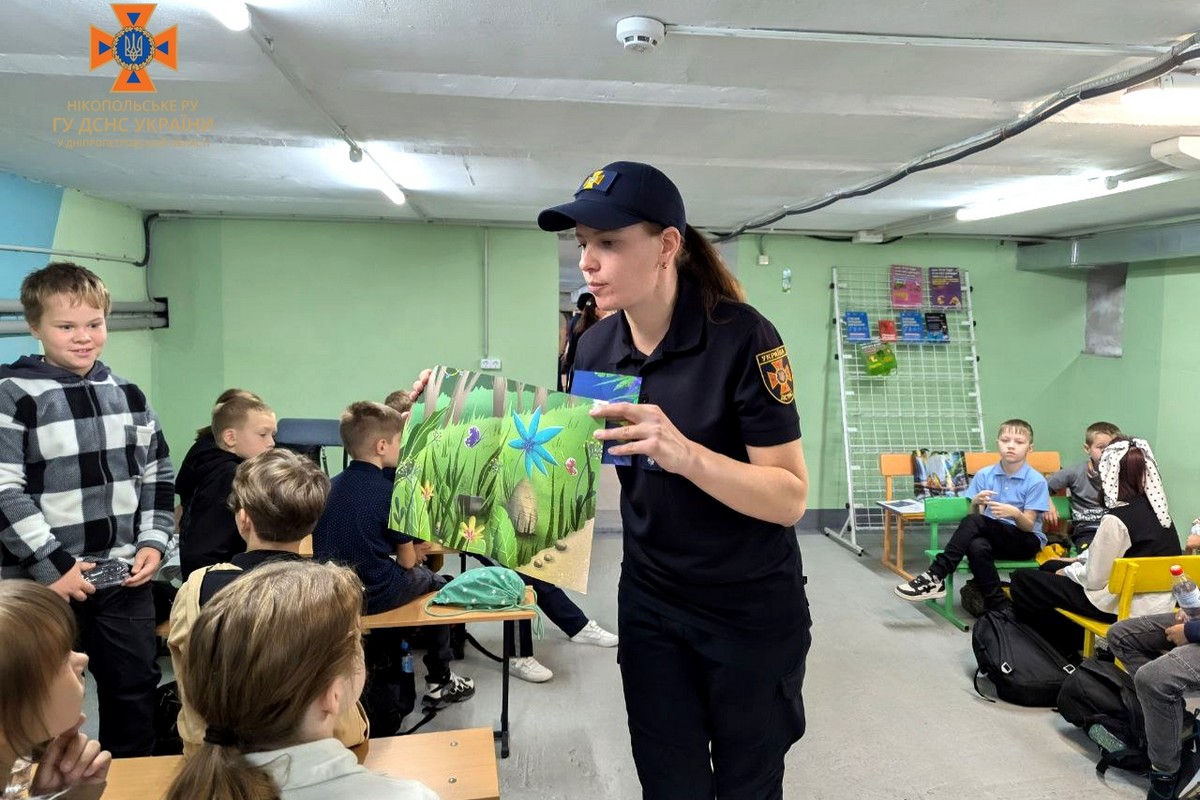 Рятувальники Нікопольщини нагадали дітям правил пожежної та мінної безпеки (фото)