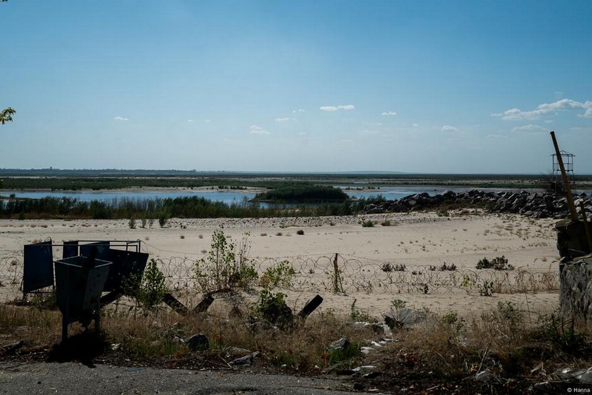 Зміліле Каховське водосховище, вересень 2024Фото: Hanna Sokolova-Stekh/DW