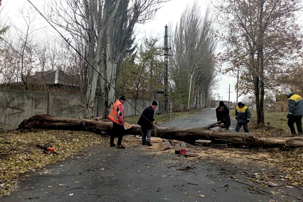 У Нікополі комунальники усували наслідки буревію, який вирував у місті вчора, 21 листопада.