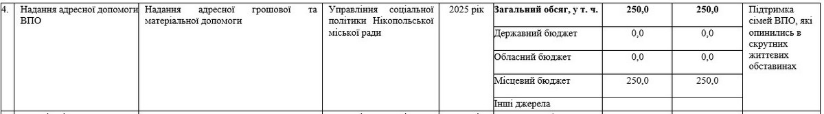 як місто планує їх підтримувати у наступному році