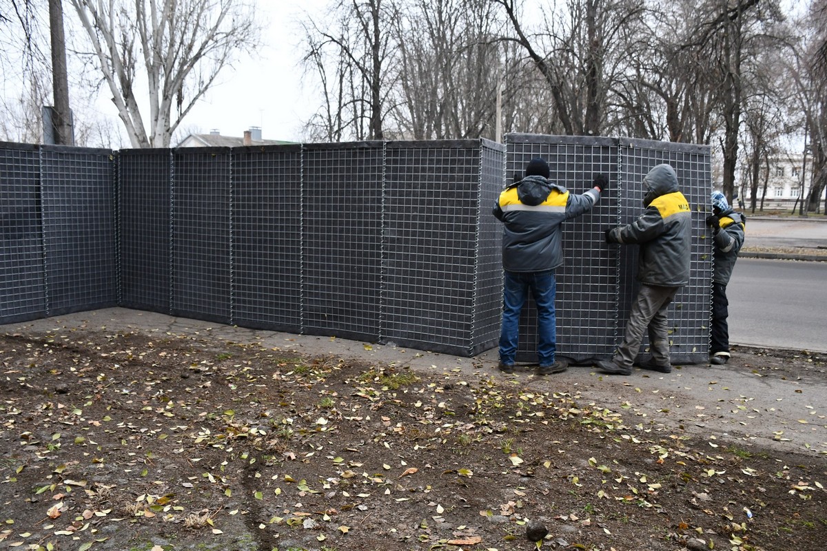 Габіони у Нікополі - не тільки на зупинках