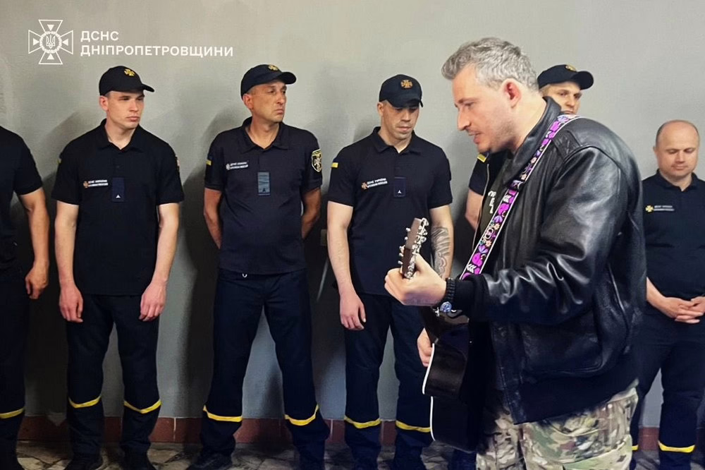 До рятувальників Нікополя завітав музикант Микола Серга 2