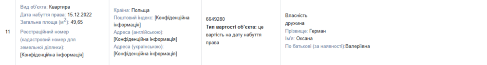 задекларував нардеп від Нікополя і Покрова Денис Герман 4