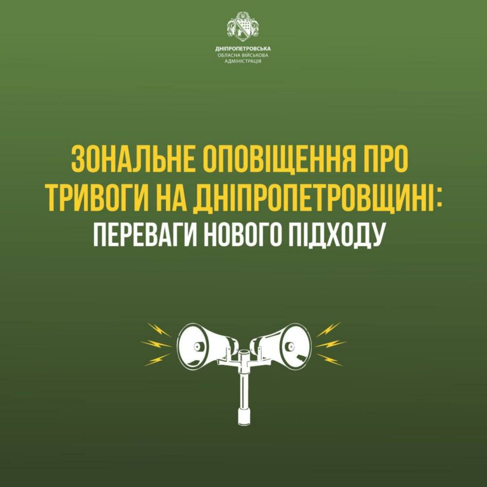 Дотримуйтеся правил безпеки! На Дніпропетровщині запроваджують додаткові сповіщення під час тривалих повітряних тривог