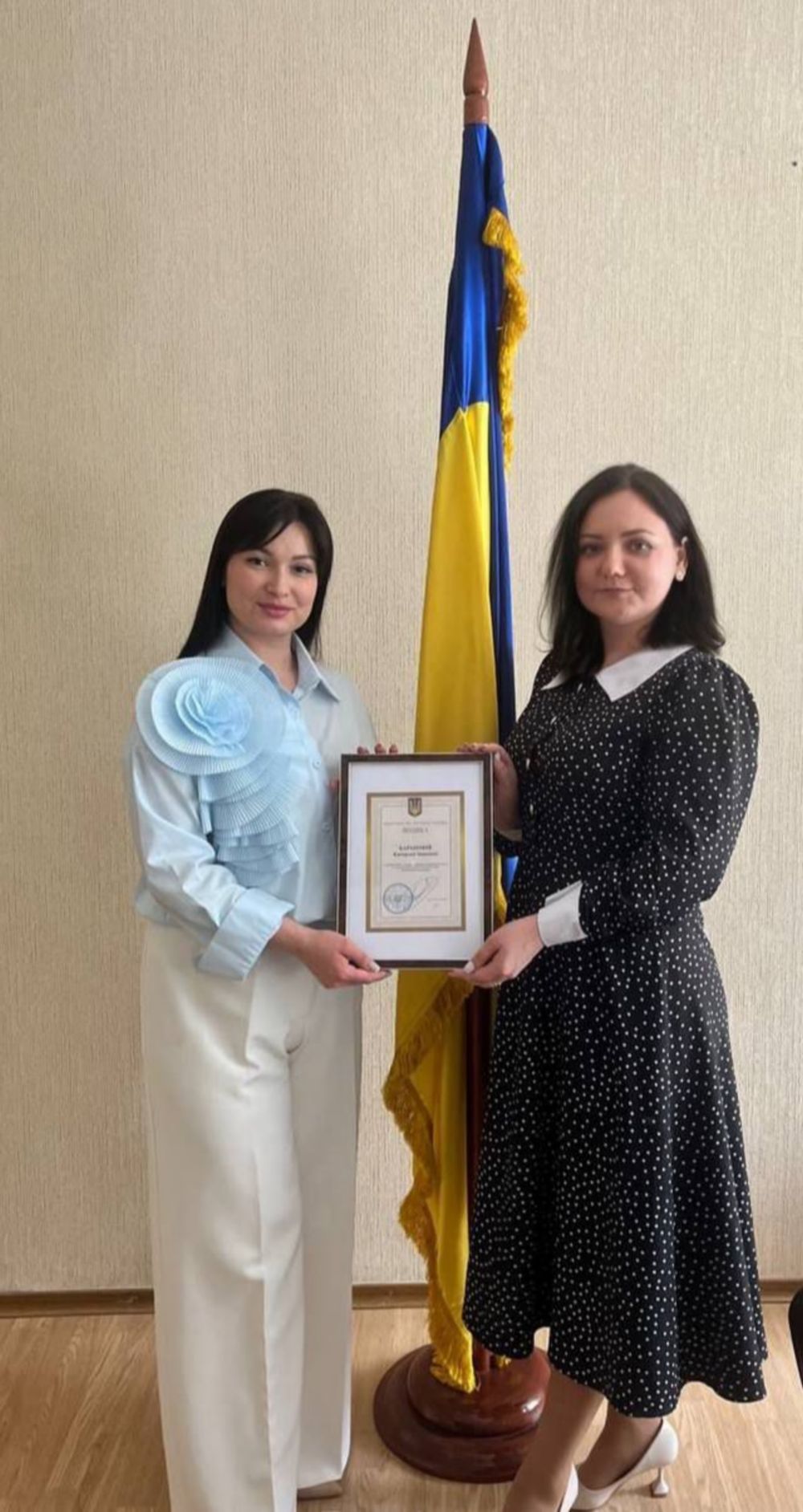 Керівник Нікопольського ДРАЦСу отримала Подяку