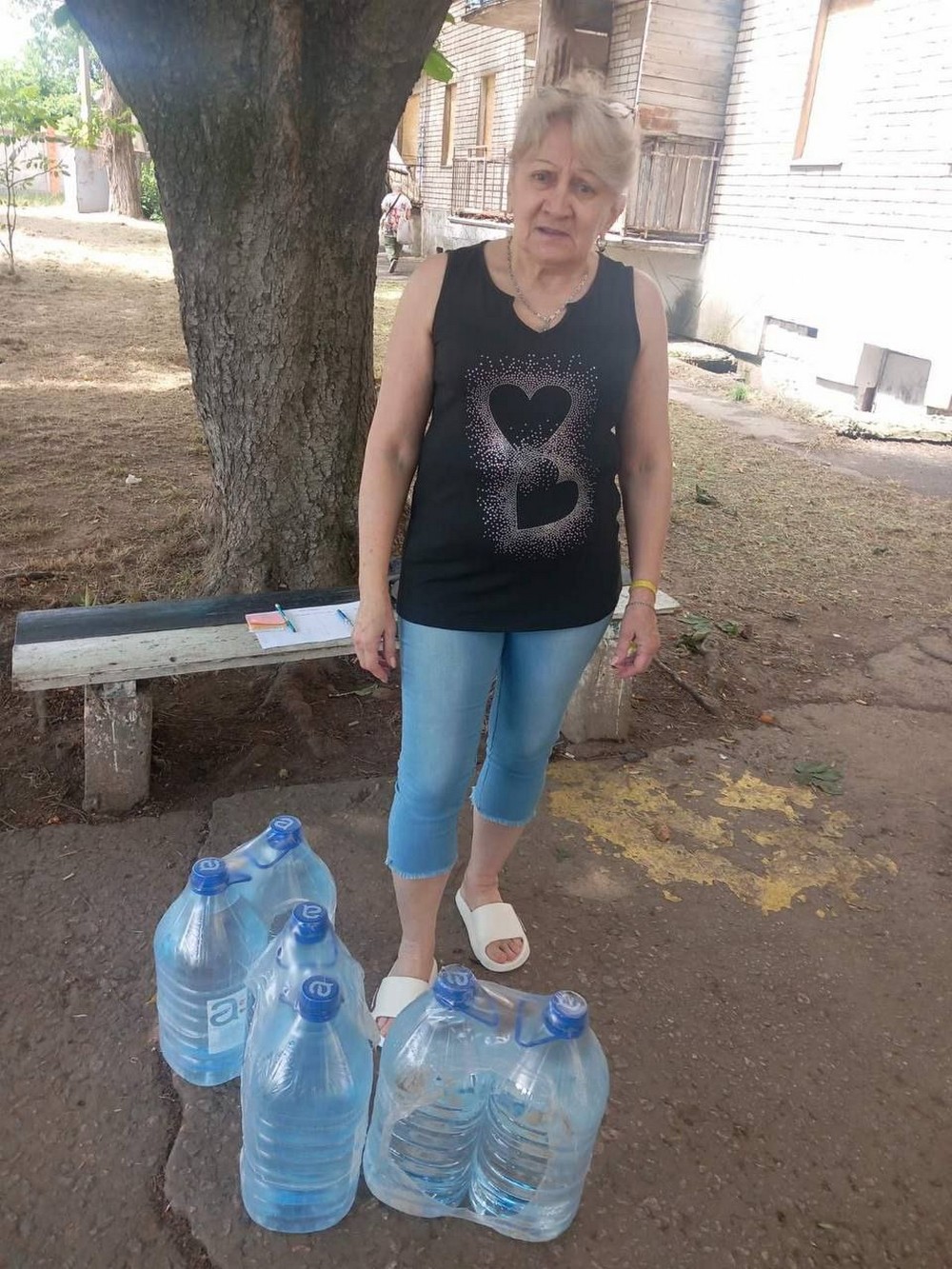 Мешканці Марганця отримали воду від благодійників: фото