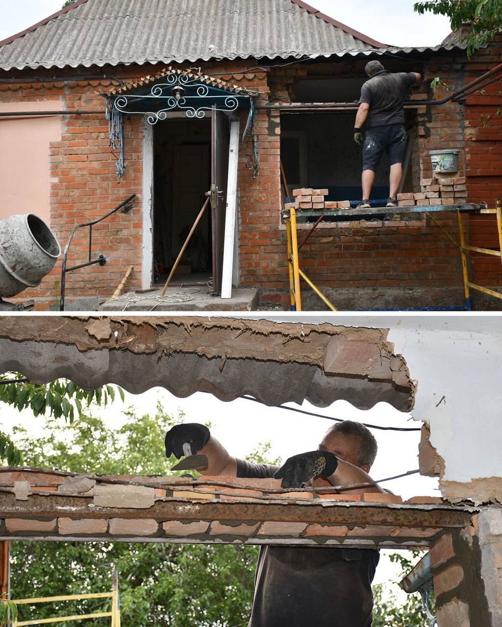 У Нікополі триває відновлення понівеченого ворогом житла: фото до і після