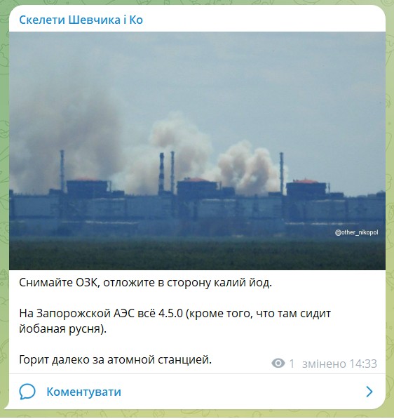 Окупанти заявили про пожежу в Енергодарі, у мережі шириться відео із задимленою ЗАЕС – що відомо