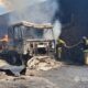 На Нікопольщині ворожий дрон влучив у вантажівку: сталася пожежа