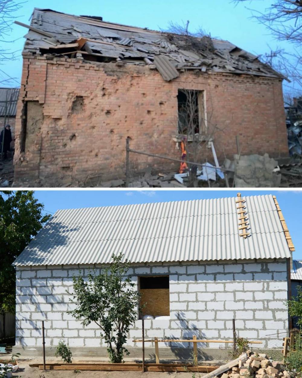 Як  у Нікополі під обстрілами відновлюють пошкоджене житло 2