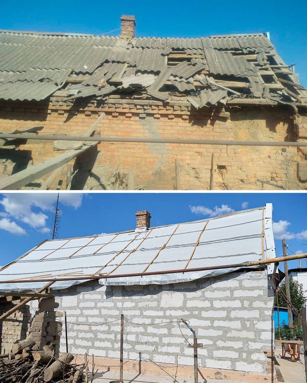 У Нікополі продовжують відновлювати будинки містян після обстрілів: фото