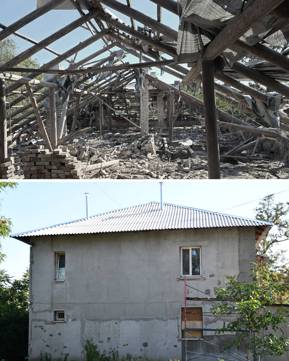 Цього тижня основна увага на ремонті багатоповерхівок у Нікополі: триває відновлення понівеченого ворогом житла