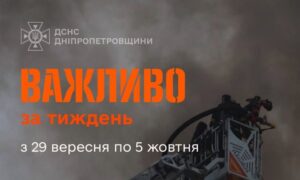 ДСНС Дніпропетровщини оприлюднило звіт за тиждень
