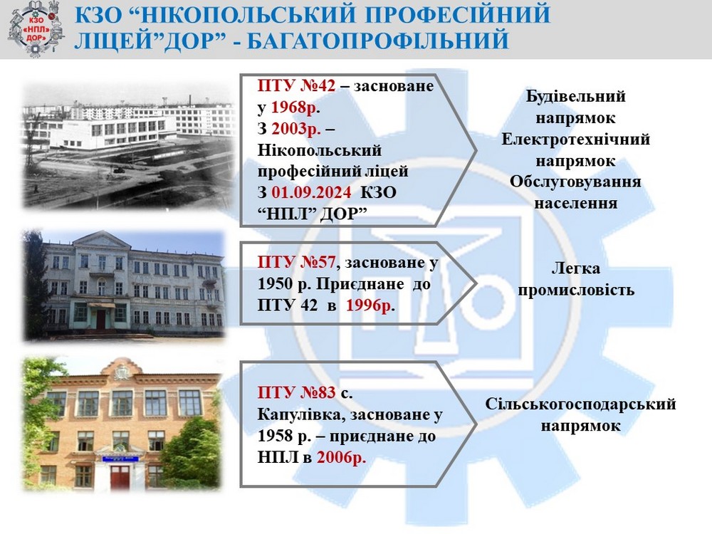 КЗО «Нікопольський професійний ліцей» ДОР»