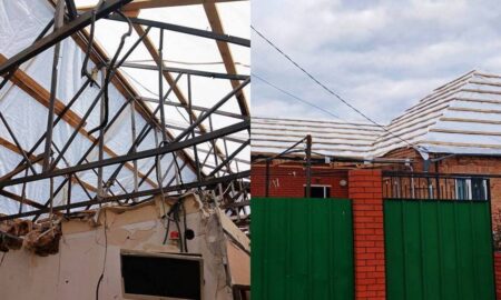 Фото до та після: як на цьому тижні у Нікополі відновлюють пошкоджене ворогом житло