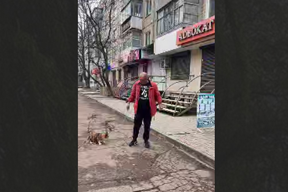 Знущання над котом у Нікополі