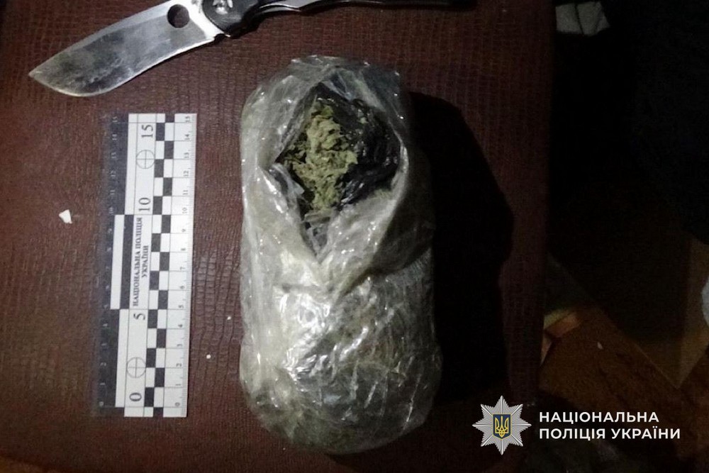 У Марганці чоловік зберігав у паперовій коробці 1,5 кг канабісу (фото, відео)