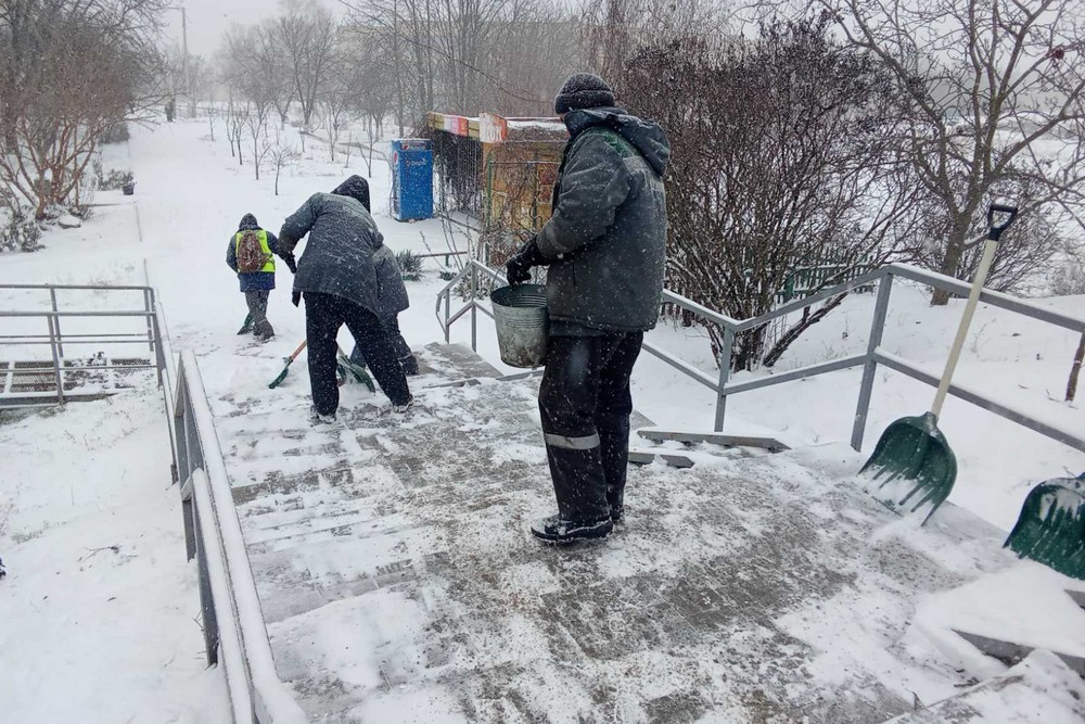 Хуртовина у Нікополі 26 грудня: фото