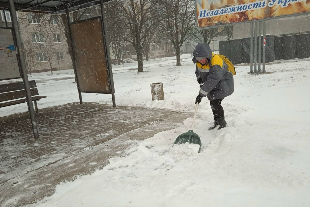 Хуртовина у Нікополі 26 грудня: фото